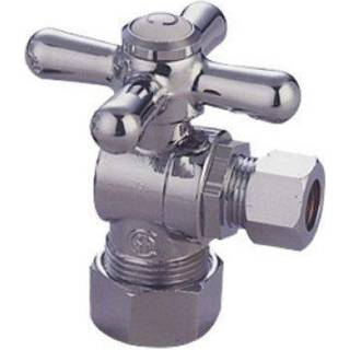 Kingston Brass CC53301X 5/8 """" O.D. Komprimering 3/8 """" O.D. Komprimeringsvinkelafbrydelsesventil poleret krom