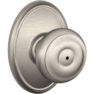 Schlage F40GEO619WKF Wakefield Collection Georgian Privacy Knap Satin Nickel