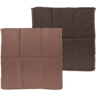 Södahl Karklude Mix Kitchen Knit, Rosewood/Black, 2 stk.