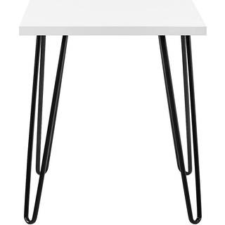 Endebord i hvid lamineret spånplade
