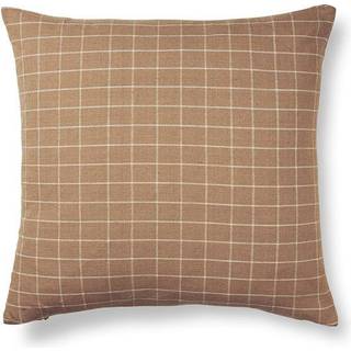 Brown Cotton Cushion Cover - Check