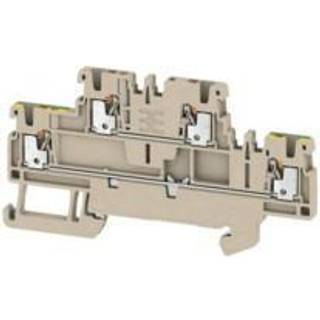 Weidmüller Gennemgangsklemme a2t 1.5 ft-pe beige