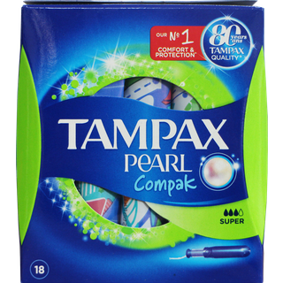 Tampax Compak Super Tamponer - 18 stk