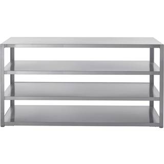 Nordic Line – Arbejdsbord med hylder 180 cm (Rustfri)