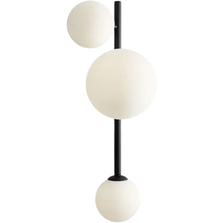 Væglampe Dione, 3 lyskilder, sort