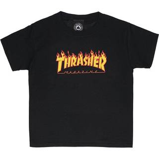 Thrasher Flame Logo T-Shirt Børn Sort