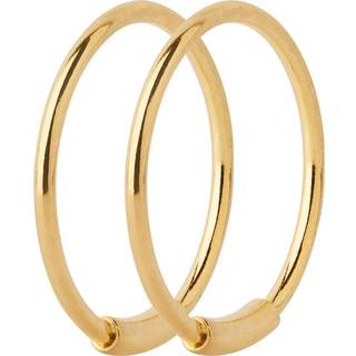 Maria Black Basic 12 Hoop earring Gold -PAIR