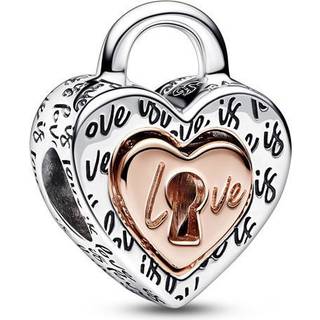 Pandora Padlock Splitable Heart Charm - Silver