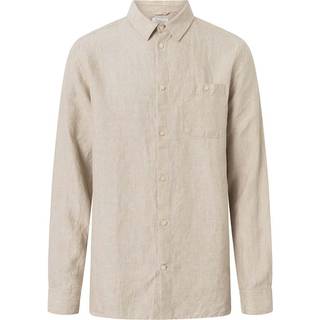 Linen Custom Fit L/S Shirt M 1228 Light Feather Gray (M)