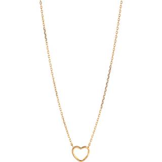 Enamel Organic Heart Forgyldt Sølv Halskæde N102GM