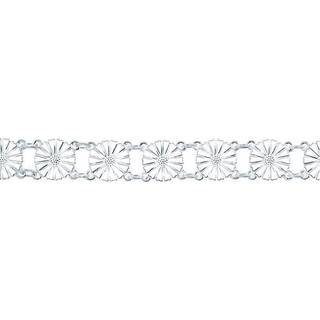 Lund Copenhagen marguerit armbånd - sølv/hvid - 901011-H