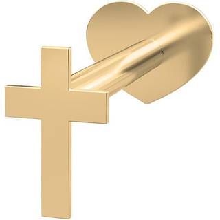 Piercing smykke - PIERCE52 Labret-piercing kors i 14kt. guld