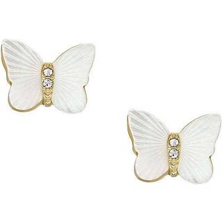 Fossil JF04422710 Mother Of Pearl Butterfly Stud Earrings - J49319