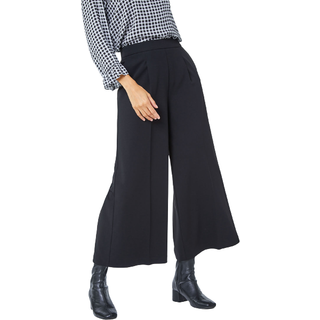 Roman Roman Black Wide Leg Stretch Culottes