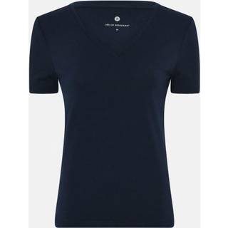 JBS of Denmark Bamboo V-neck Women Slim T-shirt - Navy-2 - X-Small