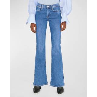Frame Le High Flare mid-rise jeans - blue - 30