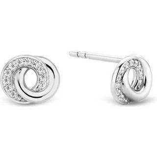 TI SENTO Silver Cubic Zirconia Circle Stud Earrings - F6930