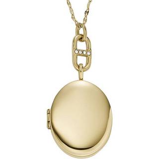Fossil Heritage Locket Collection Gold-Tone Stainless Steel Chain Women's Necklace JF04426710