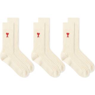 Ami Paris Set of 3 Ami de CÅur cotton-blend socks - white - EU 46