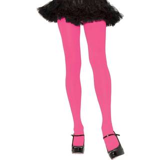 Nylon Opaque Pantyhose Neon Pink