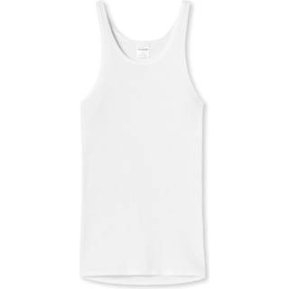 Schiesser Herren Tanktop weiß Reine Baumwolle unifarben