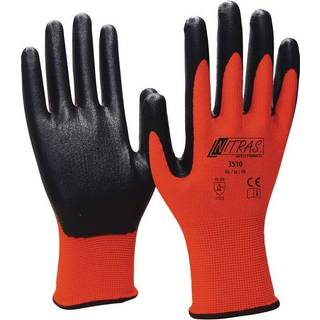 Nitras Nylon Handsker Nitril skumbelægning  sort rød 3510