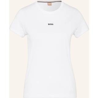 Slim fit T-shirt i økologisk bomuld med logo i kontrastfarve