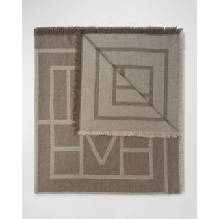 Toteme Logo wool and cashmere scarf - brown - One Size