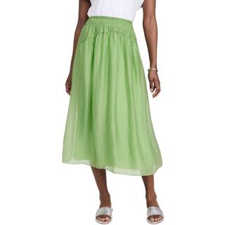 Vince Gathered midi skirt - green - M
