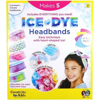 Kreativitet til b?rn Ice Dye Peadbands Craft Kit - Opret 5 DIY Tie Dye Peadbands Arts and Craft Tie Dye Kit Gaver til b?rn i alderen 7 8-12+