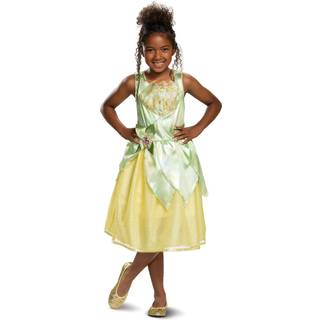 Forklædning Disney Princess Tiana Classic Girls 'Costume Green XS (3T-4T)