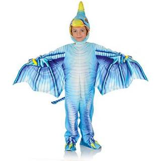 Blue Pterodactyl Printed Child Costume Jumpsuit