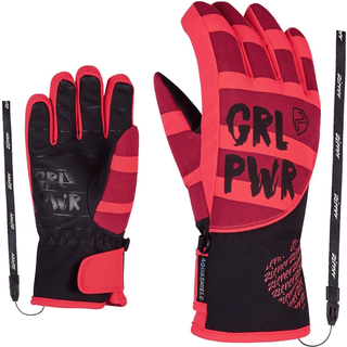Ziener Liwa AS Jr 4 WINE RED/NEON PINK