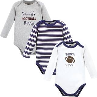 Hudson baby unisex baby bomuld langærmet bodysuits fodboldkompis 0-3 måneder