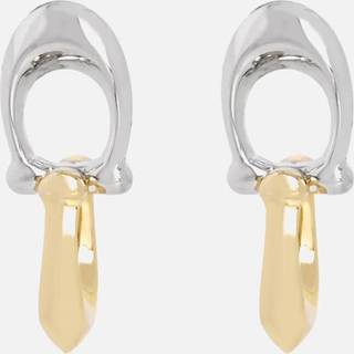Coach Gold Mix Double C Drop Earrings - Gold - Silver