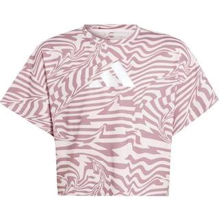 AEROREADY Print Kids T-shirt - Clear Pink / Wonder Orchid / White - 164