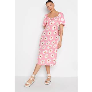 Lts Tall Pink Daisy Cut Out Midi Dress 20 Lts | Tall Women's Midi Dresses