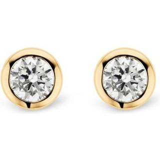 TI SENTO Gold Plated Silver Solitaire Stud Earrings - F6926