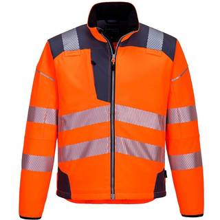 PW3 hi-vis Softshell jakke - Orange/Sort (Størrelse: M)