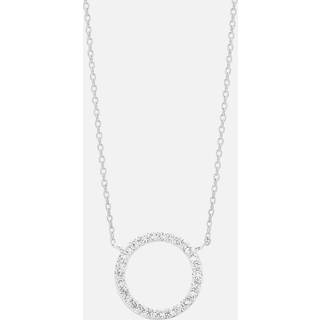 Estella Bartlett Estella Bartlett Silver Large Pave Set Circle CZ Necklace