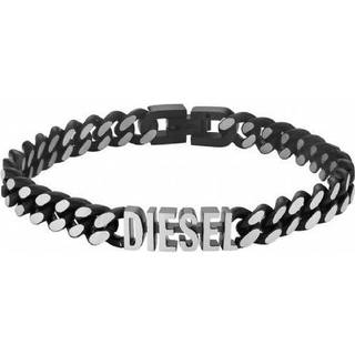 Diesel DX1386040 Stainless Steel Black Logo Bracelet - A9205