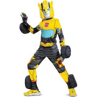 Deluxe Disguise Transformers Bumblebee omdannelseskostume - børn 4-6 år, gul, Autobot til muskelbil