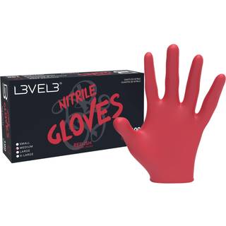 L3VEL3 Red-Ish Large Professional Nitrile Gloves 100 Pack