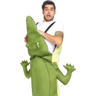 Leg Avenue mand, der spiser alligator, har gr?n farve