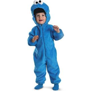 Forklar cookie monster deluxe tosidet plysj jumpsuit kostume - lille (2t)