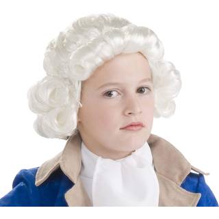 Colonial Boy Child kostume hvid paryk en st?rrelse