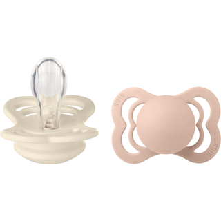 Bibs Pacifier Couture Silicone Size 1 Vanilla/Peach (2 stk)