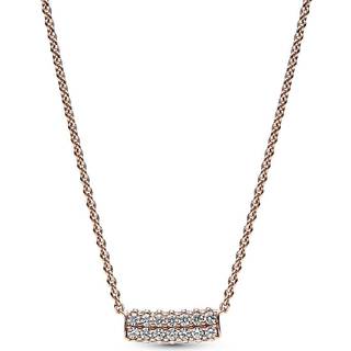 Pandora Rose Gold Chunky Crystal Necklace - 45cm