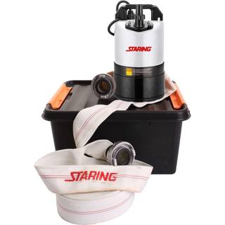 STARING STP2-480DW entreprenørpumpe, sæt boks inkl. slange og koblinger, 1" afgang