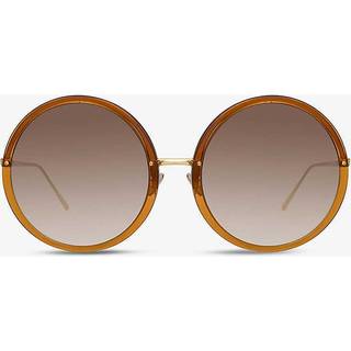 Linda Farrow KEW LFLC457 C34 60 Solbriller Kvinder Brun - Transparent Tobacco Brown Two-tone - 60mm
